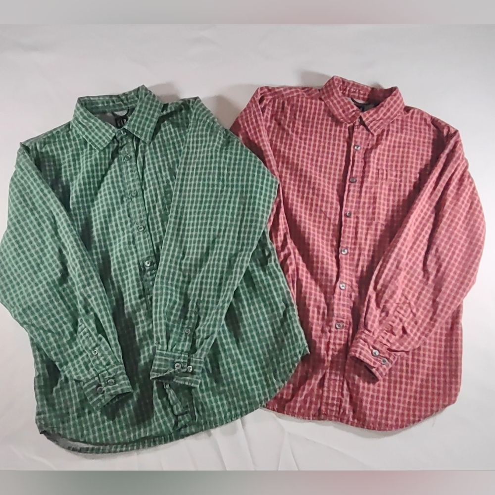 Lot of 2 Plaid Boys XL Gap Lined Shirt/ Shacket